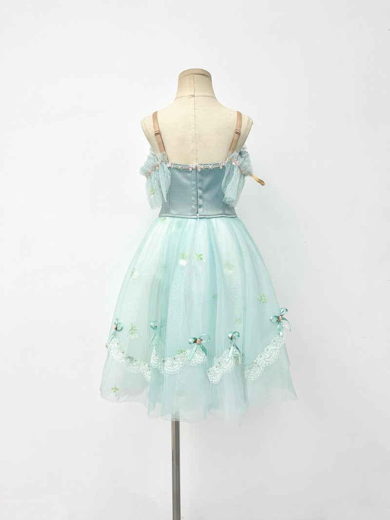 Seafoam Rose Peasant Ballet Dress