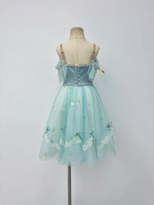 Seafoam Rose Peasant Ballet Dress