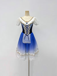Navy Ombre Peasant Ballet Dress