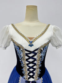 Navy Ombre Peasant Ballet Dress