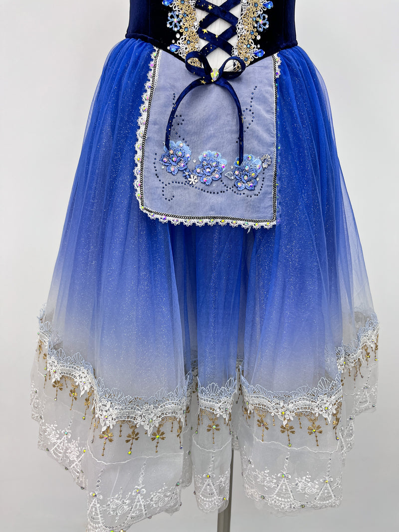 Navy Ombre Peasant Ballet Dress