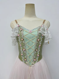Sage Blush Rose Romantic Ballet Dress