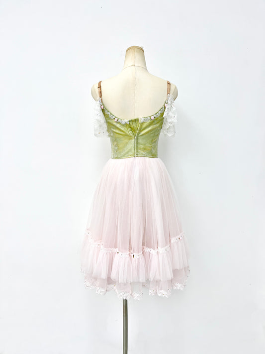 Sage Blush Rose Romantic Ballet Dress