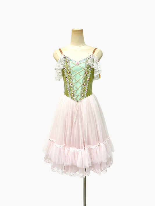 Sage Blush Rose Romantic Ballet Dress