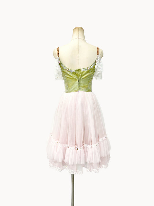 Sage Blush Rose Romantic Ballet Dress