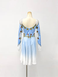 Ice Blue Ruby Long-Sleeve Lyrical Dress