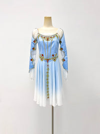Ice Blue Ruby Long-Sleeve Lyrical Dress