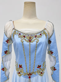 Ice Blue Ruby Long-Sleeve Lyrical Dress