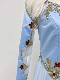 Ice Blue Ruby Long-Sleeve Lyrical Dress