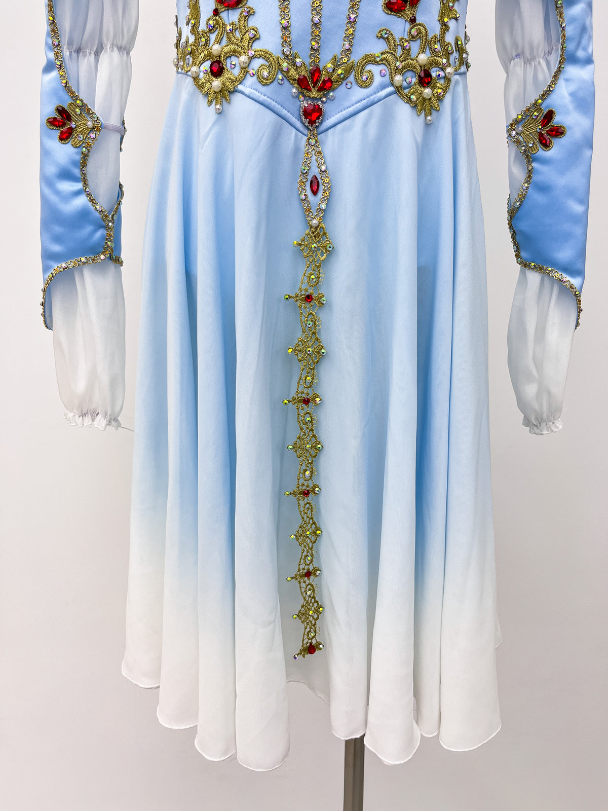 Ice Blue Ruby Long-Sleeve Lyrical Dress