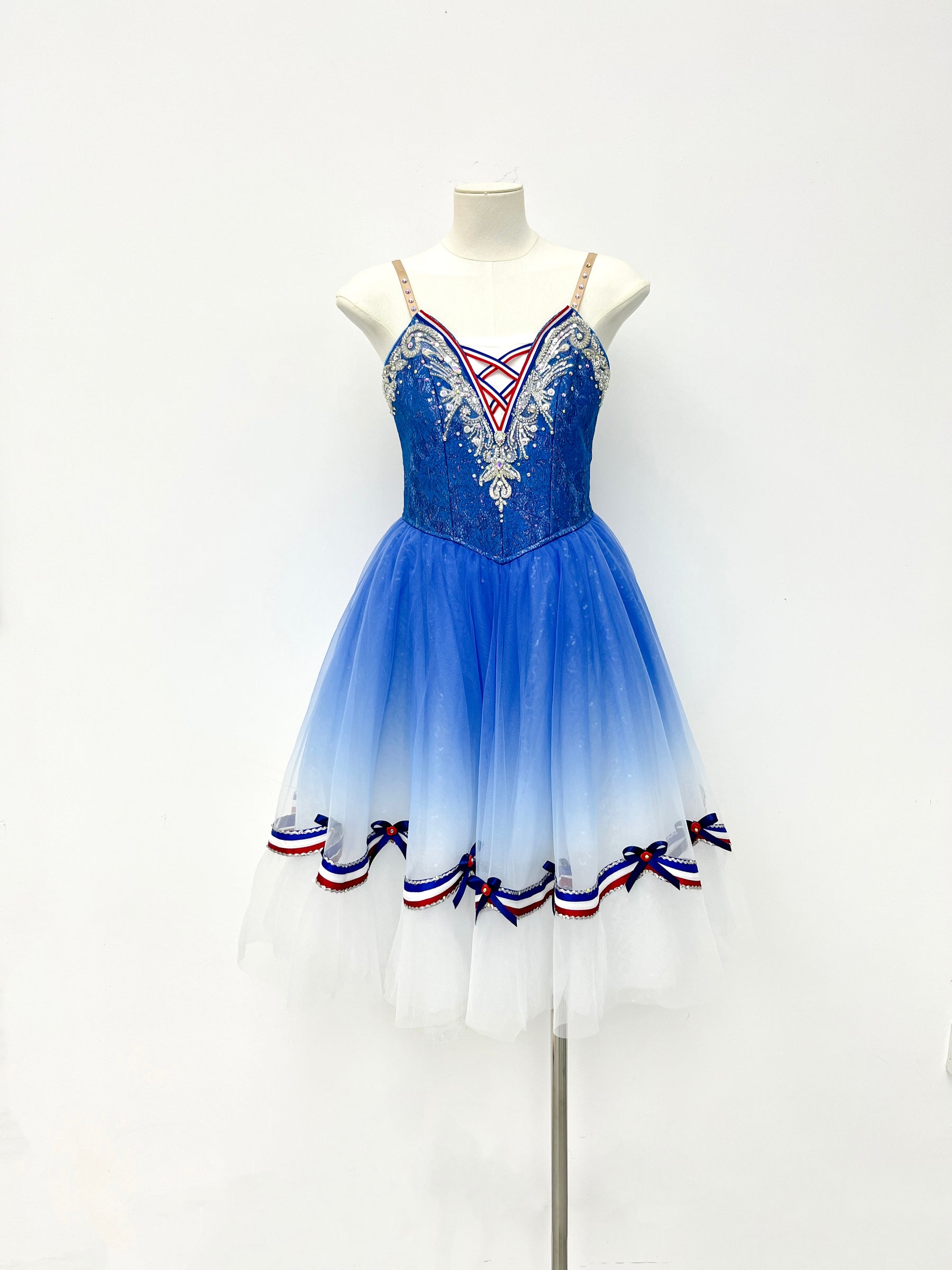 Royal Blue Sailor Ribbon Romantic Ballet Dress
