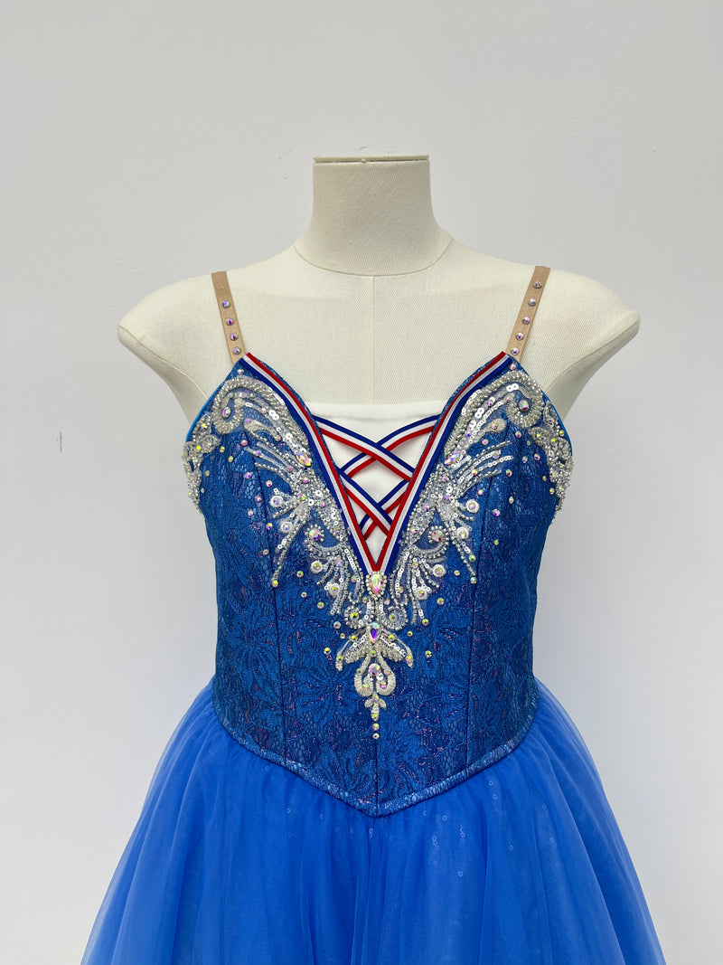 Royal Blue Sailor Ribbon Romantic Ballet Dress