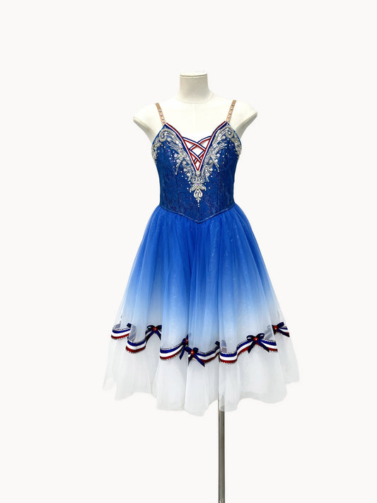 Royal Blue Sailor Ribbon Romantic Ballet Dress