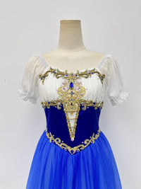 Royal Blue Gilded Peasant Ballet Dress
