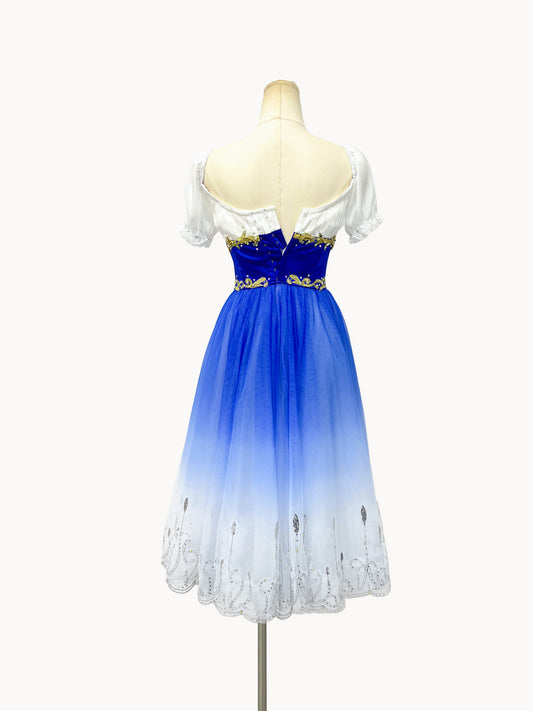 Royal Blue Gilded Peasant Ballet Dress