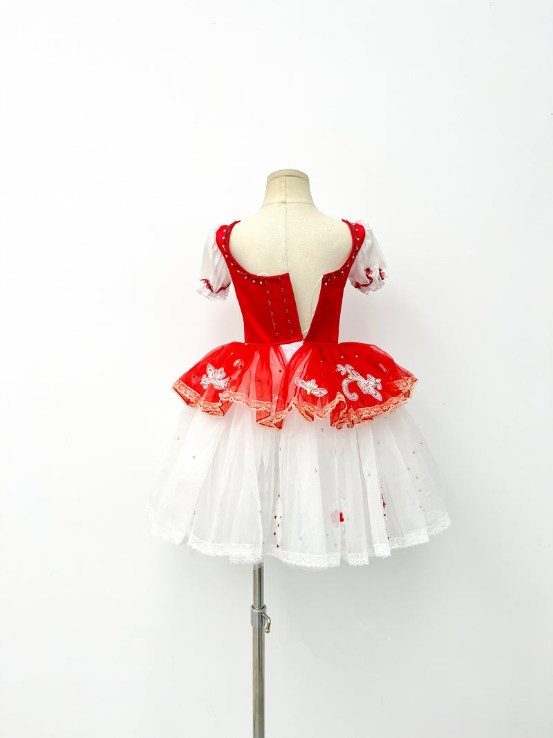 Scarlet Flower Peasant Ballet Dress