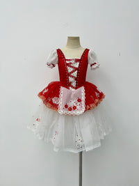 Scarlet Flower Peasant Ballet Dress