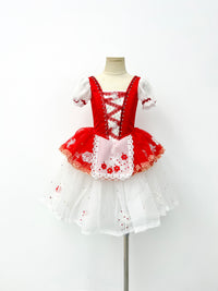 Scarlet Flower Peasant Ballet Dress