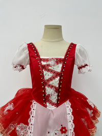 Scarlet Flower Peasant Ballet Dress