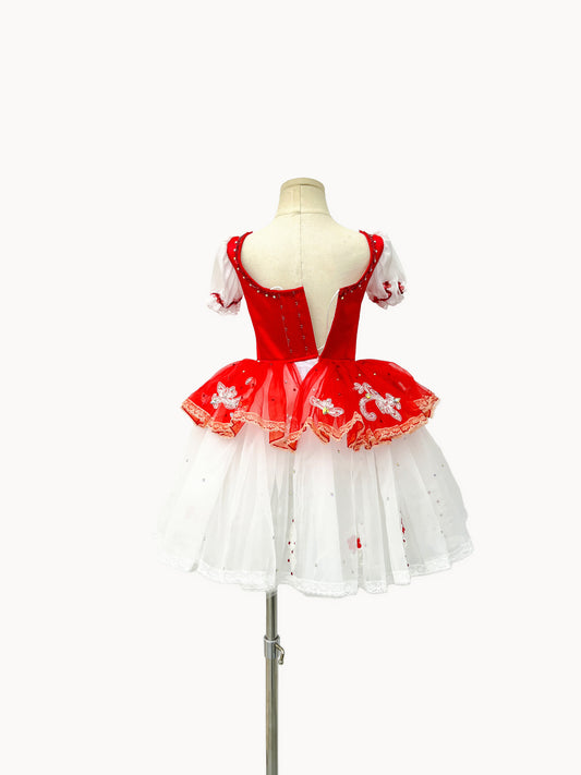 Scarlet Flower Peasant Ballet Dress