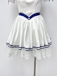 White Navy Bow Sailor Ballet Dress