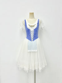 Royal Blue Village Peasant Ballet Dress