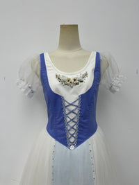 Royal Blue Village Peasant Ballet Dress