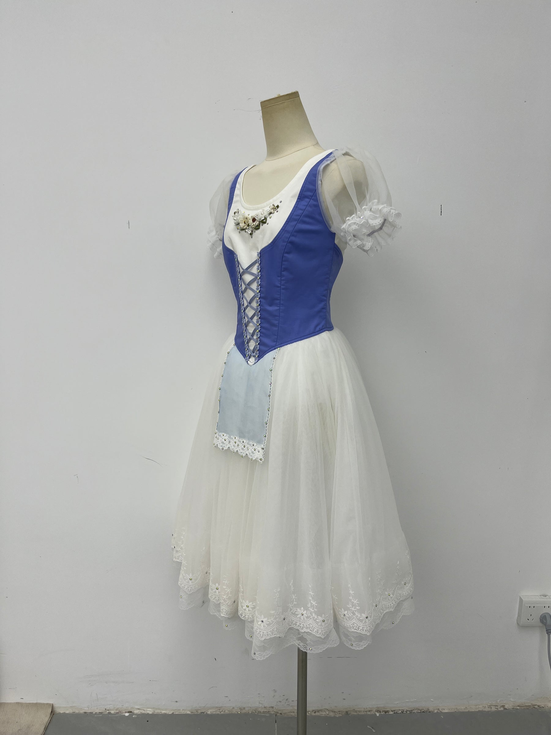 Royal Blue Village Peasant Ballet Dress
