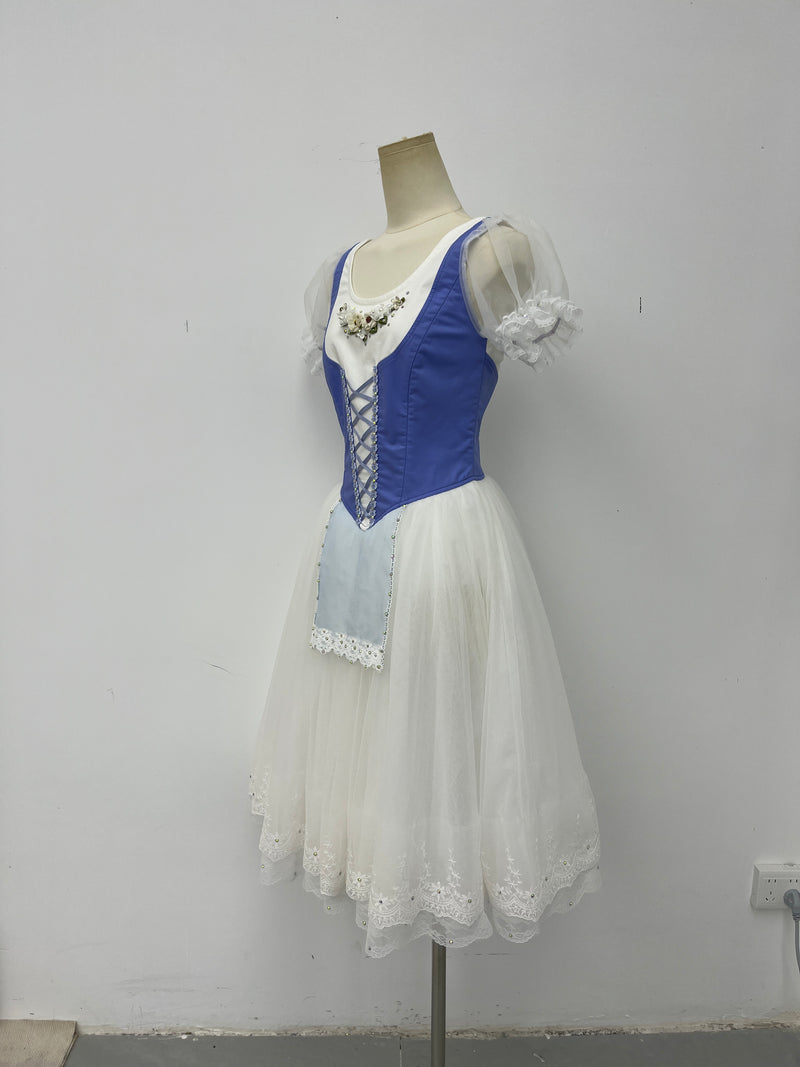 Royal Blue Village Peasant Ballet Dress