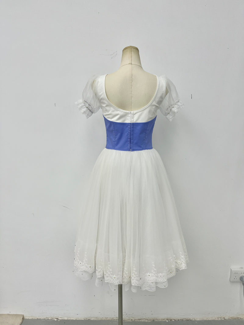 Royal Blue Village Peasant Ballet Dress