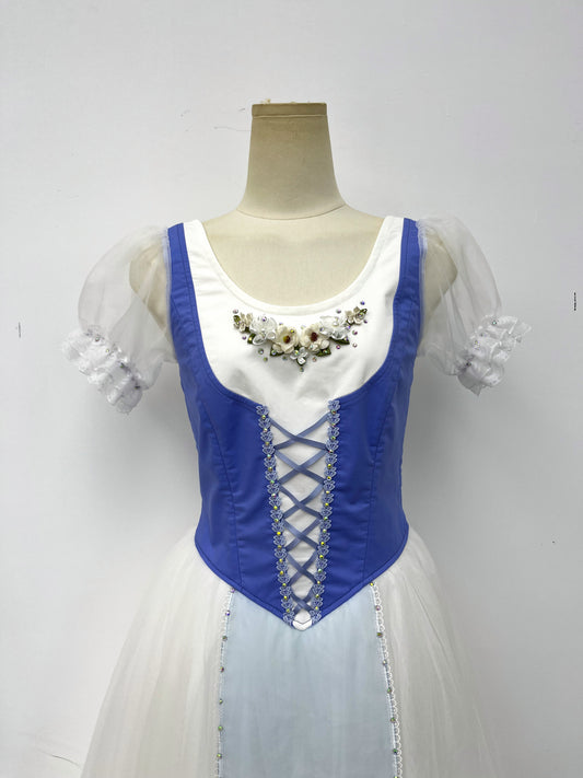 Royal Blue Village Peasant Ballet Dress