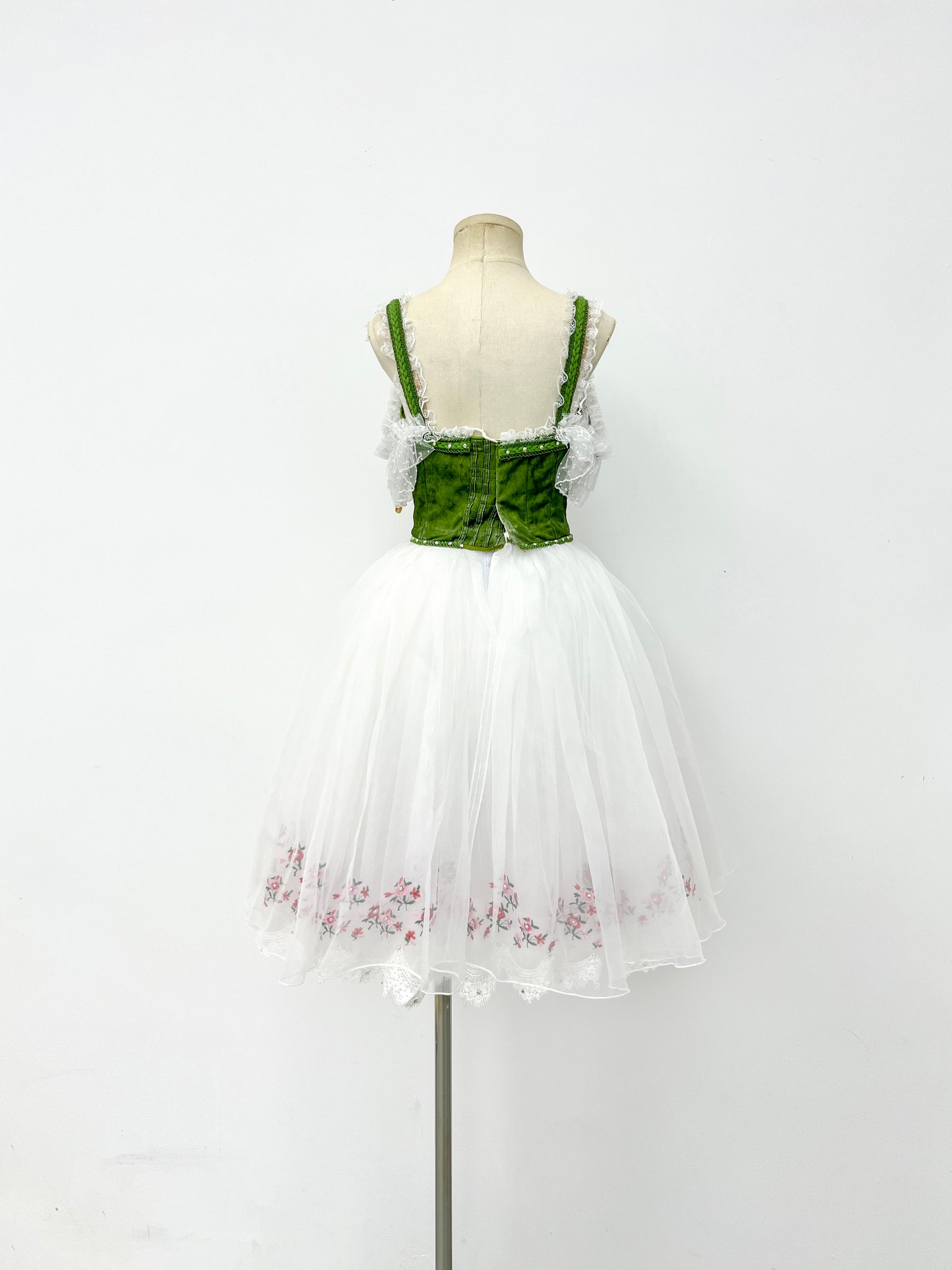 Forest Green Peasant Ballet Dress