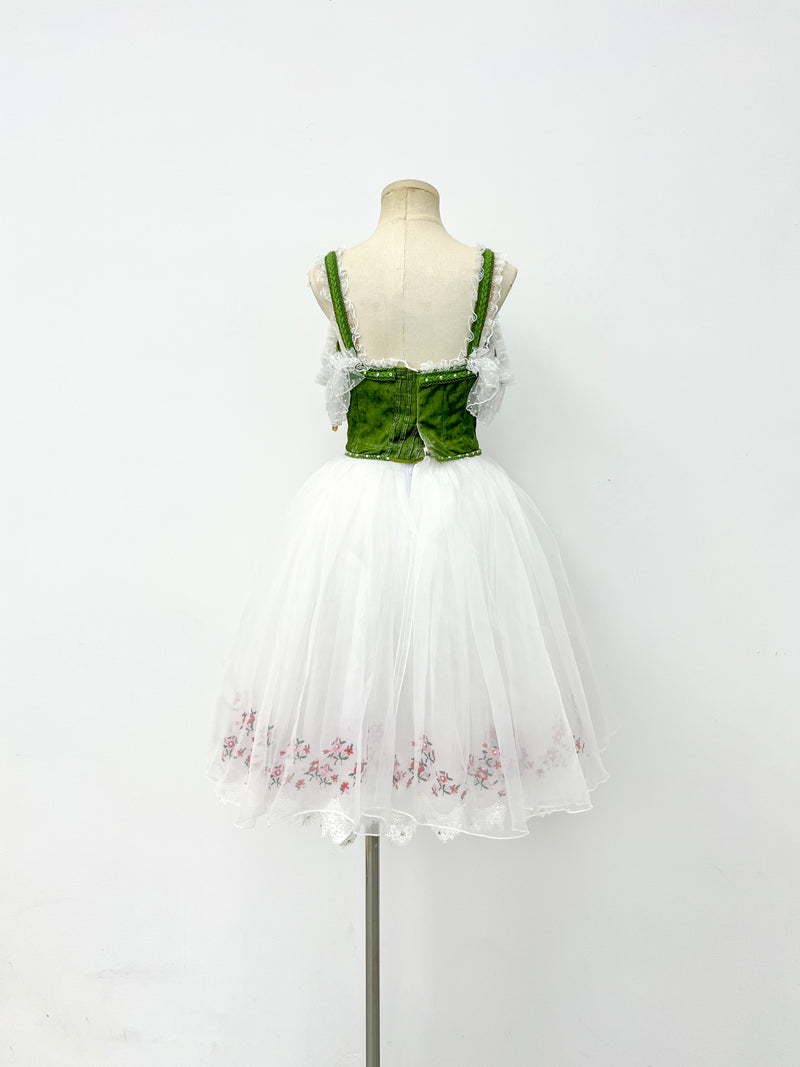 Forest Green Peasant Ballet Dress