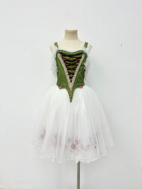 Forest Green Peasant Ballet Dress