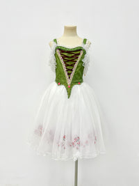 Forest Green Peasant Ballet Dress