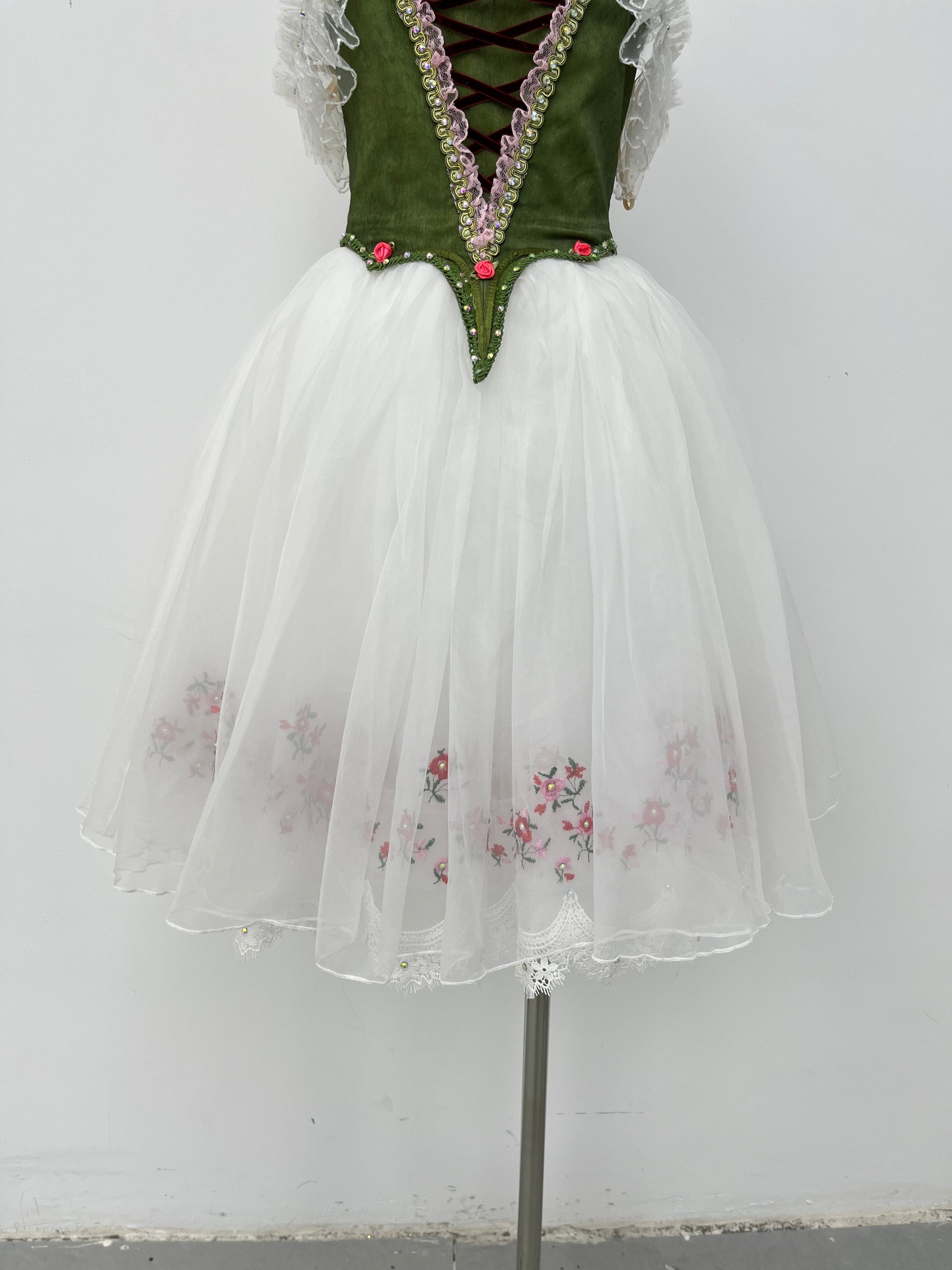 Forest Green Peasant Ballet Dress