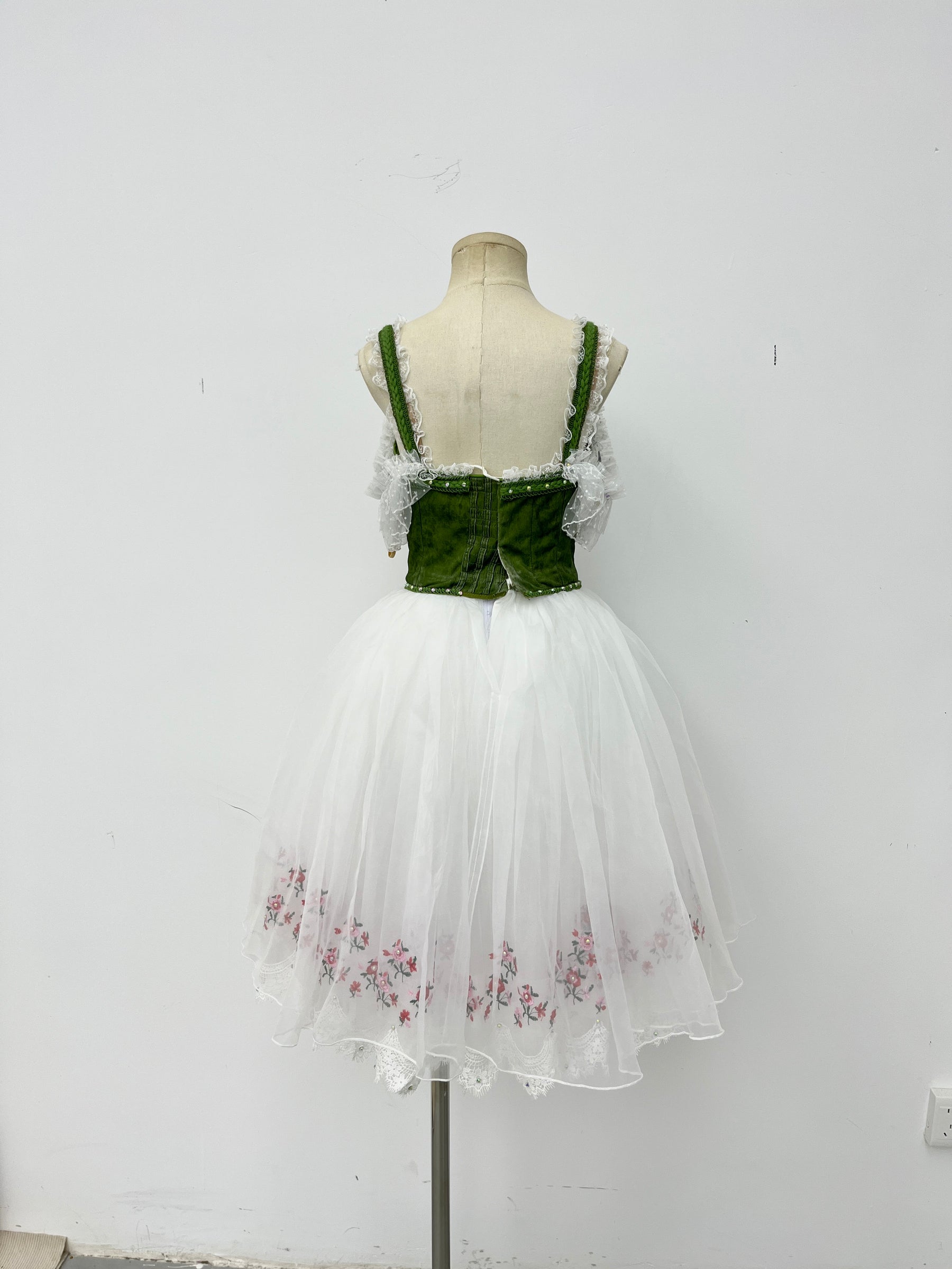 Forest Green Peasant Ballet Dress