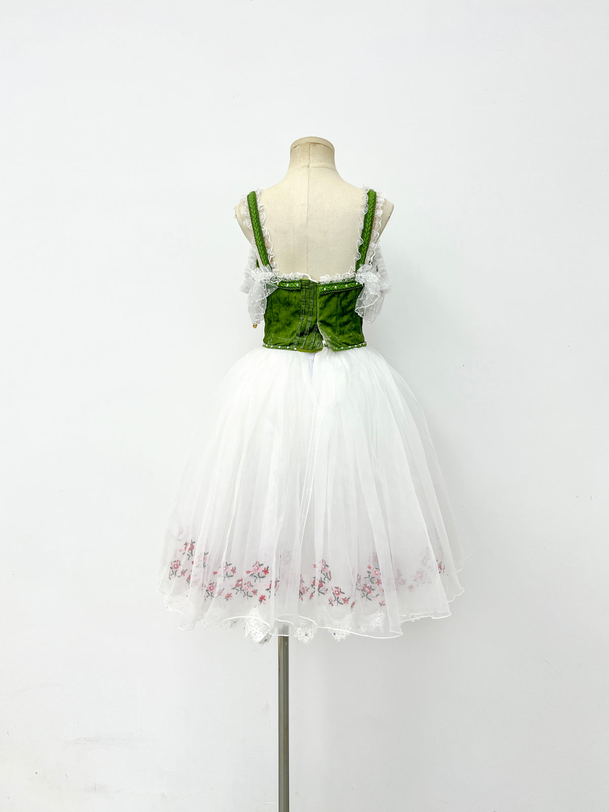 Forest Green Peasant Ballet Dress