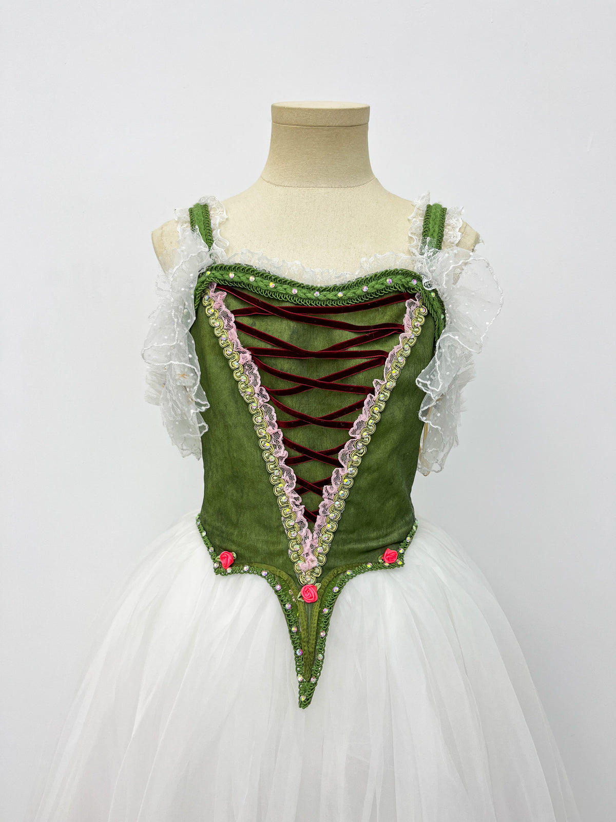 Forest Green Peasant Ballet Dress