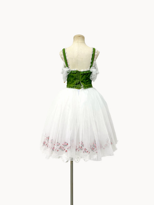 Forest Green Peasant Ballet Dress