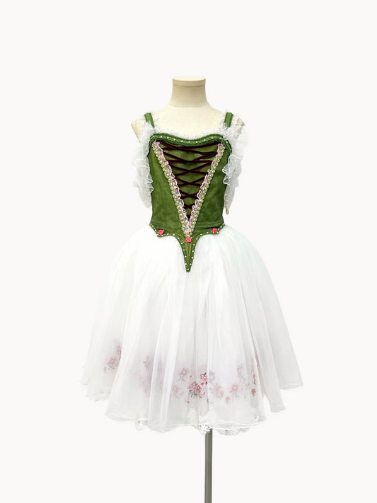 Forest Green Peasant Ballet Dress