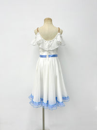 White Blue Bow Lyrical Dress
