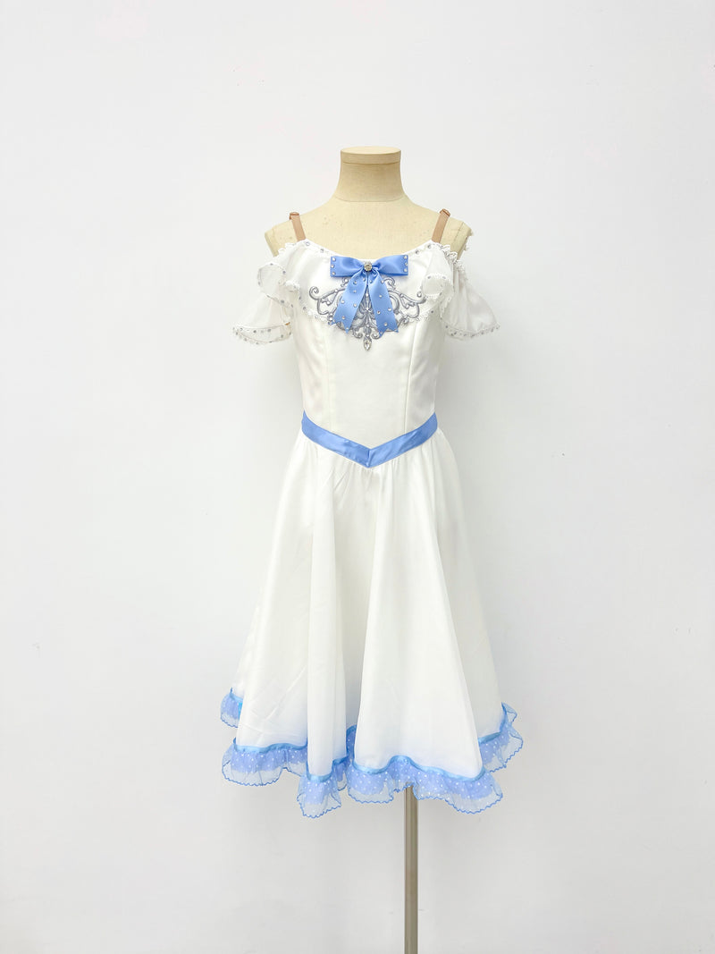 White Blue Bow Lyrical Dress
