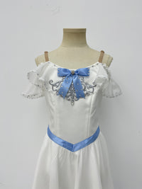 White Blue Bow Lyrical Dress