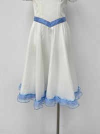 White Blue Bow Lyrical Dress