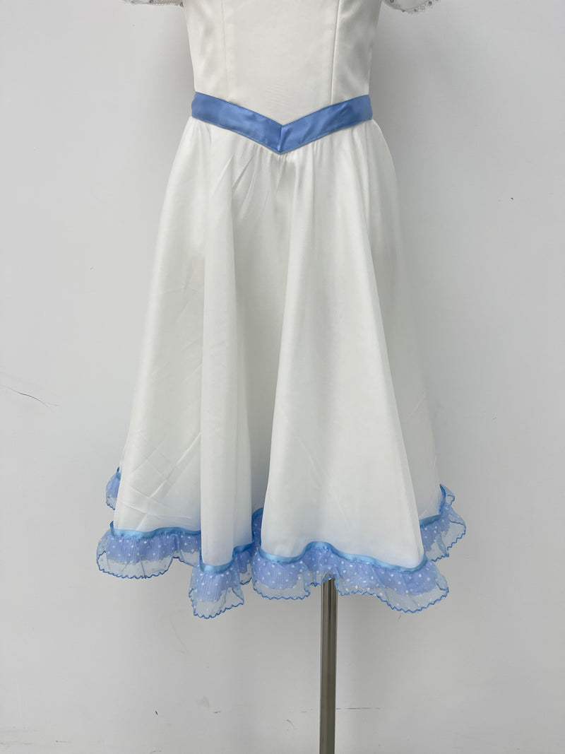 White Blue Bow Lyrical Dress