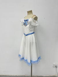 White Blue Bow Lyrical Dress