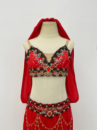 Ruby Arabian Two-Piece Dance Costume