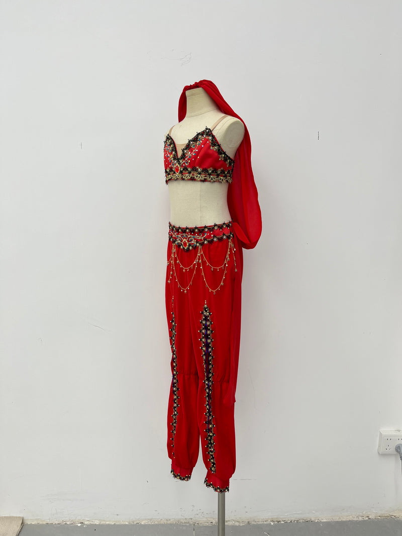 Ruby Arabian Two-Piece Dance Costume