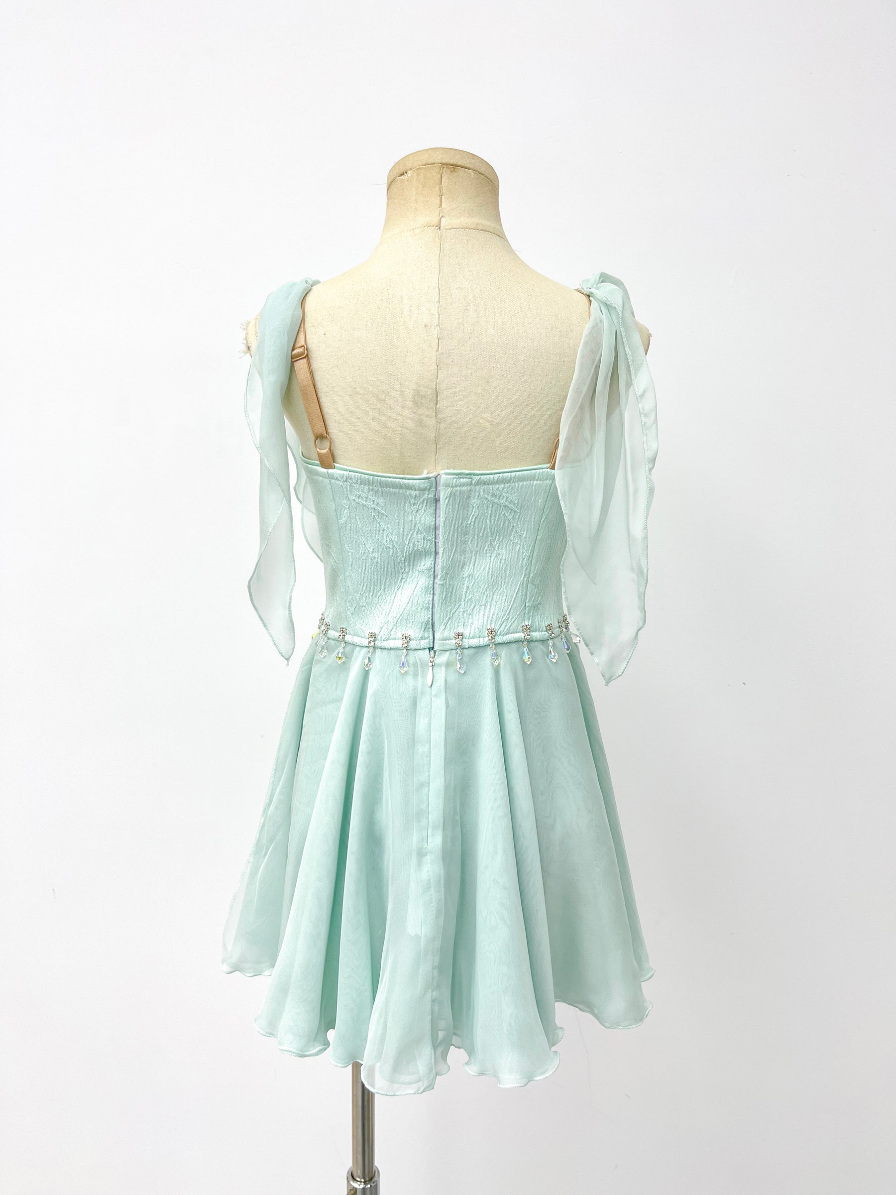Ice Blue Draped Lyrical Dress